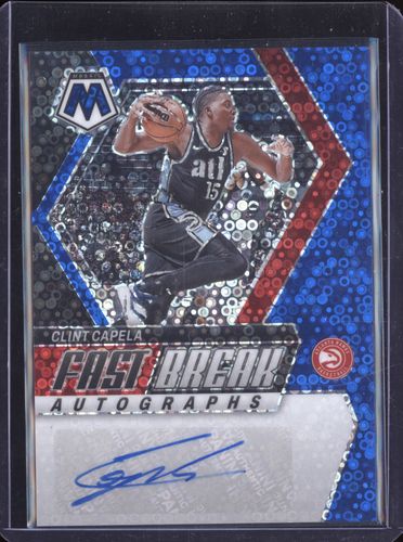 2023-24 Panini Mosaic Fast Break Autographs #FB-CAP Clint Capela — front