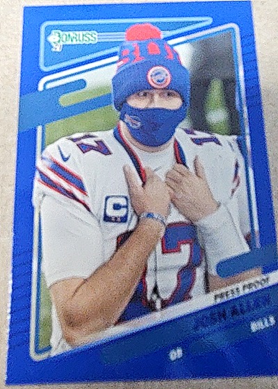2021 Donruss #225b Josh Allen No Helmet Buffalo Bills — front
