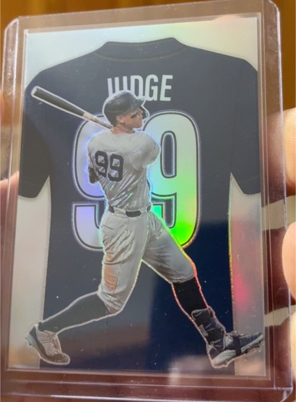 2025 Panini Crusade Baseball #15 Aaron Judge Numbers Silver Prizm — front