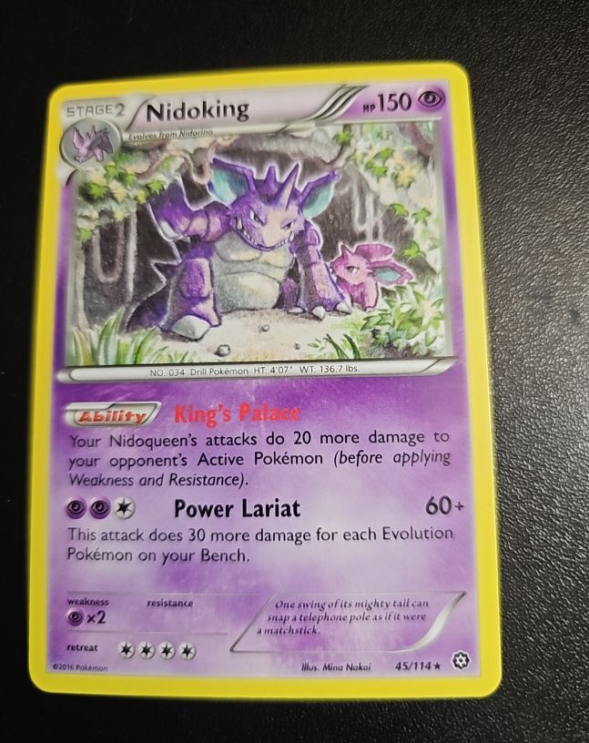 2016 Pokémon XY Steam Siege #45 Nidoking — front