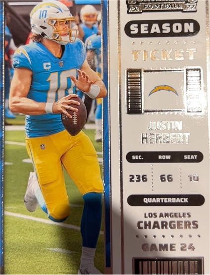 2022 Panini Contenders #72 Justin Herbert — front