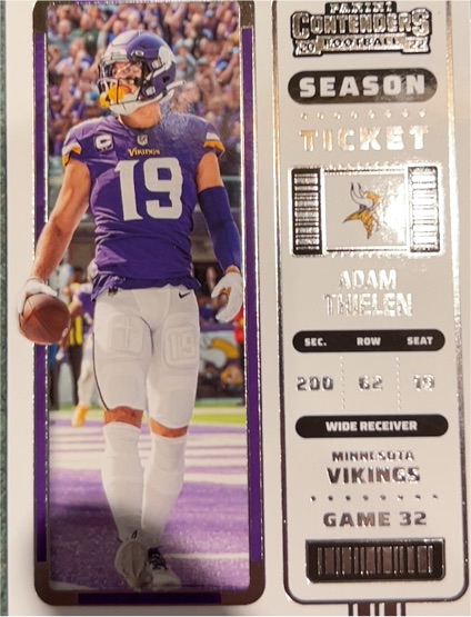 2022 Panini Contenders Season Ticket #57 Adam Thielen — front