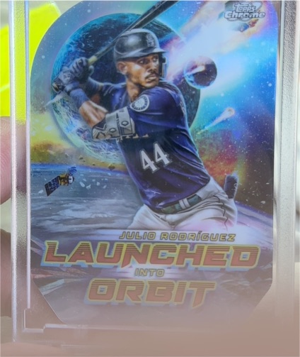 2023 Topps Chrome Cosmic #LIO-9 Julio Rodriguez Launched Into Orbit — front