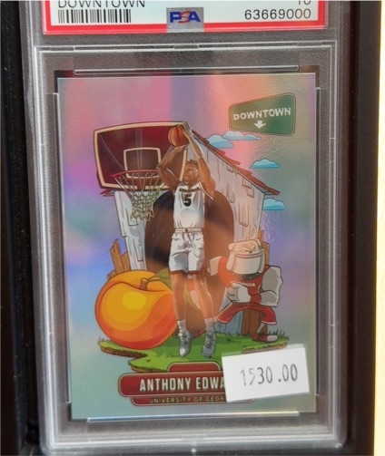 2020 Panini Prizm Draft Picks Downtown #D4 Anthony Edwards Rookie — front