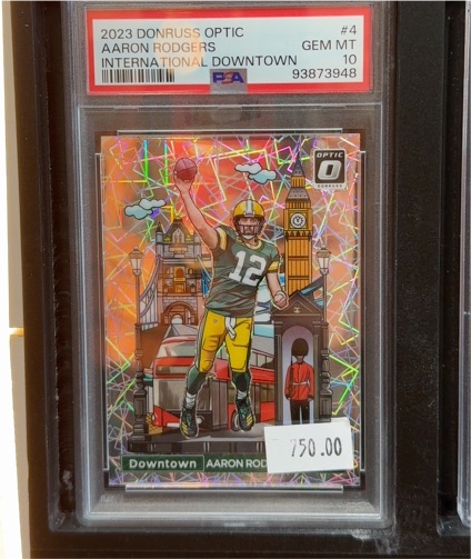 2023 Donruss Optic #4 Aaron Rodgers International Downtown — front