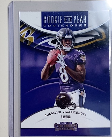 2018 Panini Contenders Rookie of the Year #RYA-LJ Lamar Jackson — front