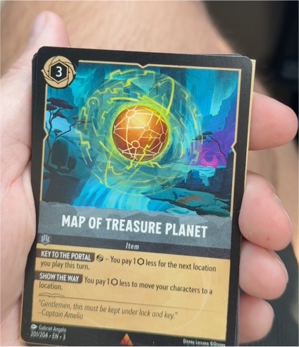 Disney Lorcana Into the Inklands #201 Map of Treasure Planet — front