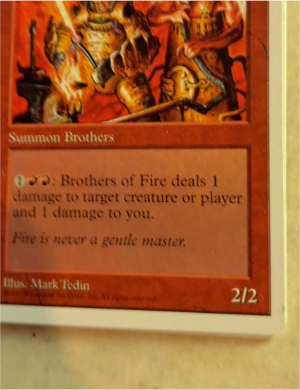 Brothers of Fire Fourth Edition Magic: The Gathering — front