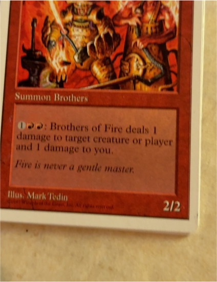 1997 Magic: The Gathering #214 Brothers of Fire — front