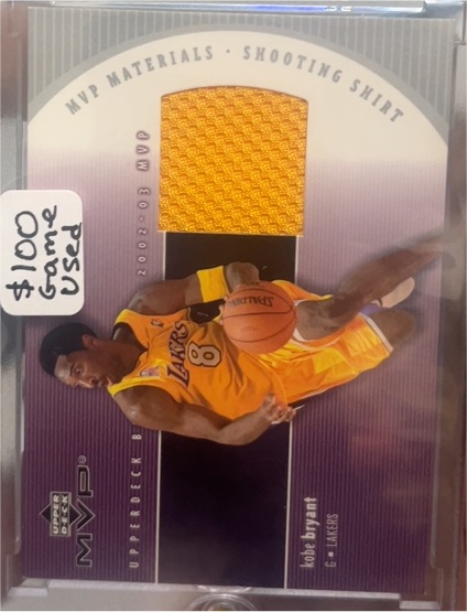 2002-03 Upper Deck MVP Materials Shooting Shirt Kobe Bryant — front