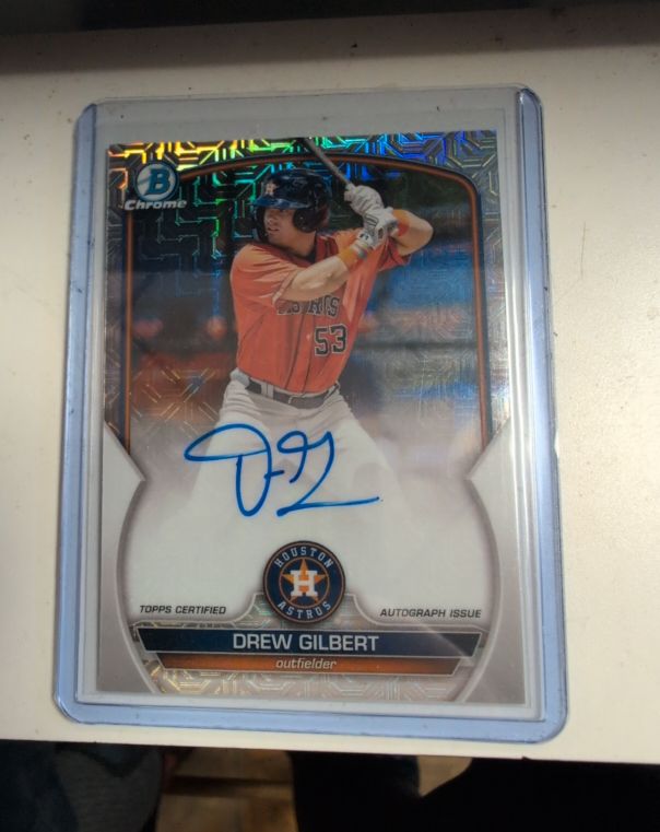 2023 Bowman Chrome Mega Box -Drew Gilbert On Card Auto Mojo Refractor — front