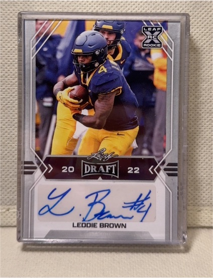 2022 Leaf Draft Autographs #BA-LB1 Leddie Brown — front