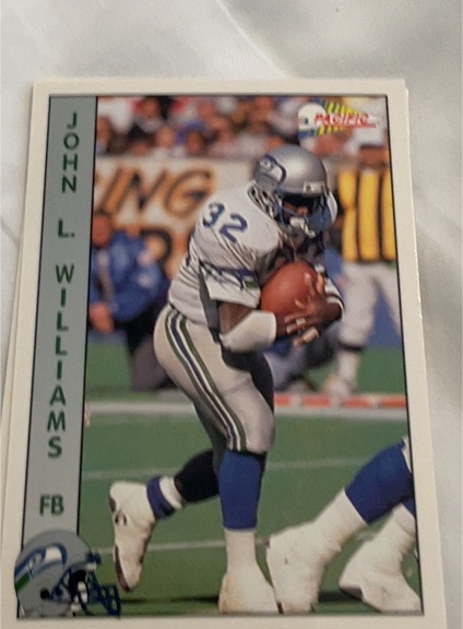 1992 Pacific #624 John L. Williams — front