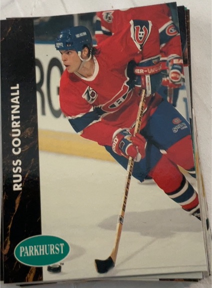 1991 Parkhurst #308 Russ Courtnall — front