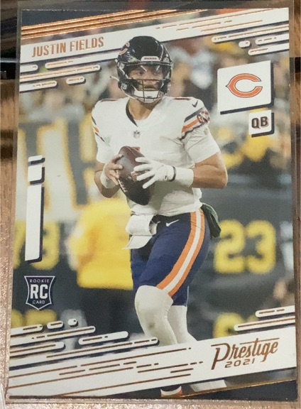 2021 Panini Chronicles Prestige #203 Justin Fields Rookie Chicago Bears — front