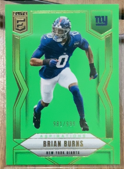 2025 Panini Donruss Elite #41 Brian Burns Aspirations Lime Green /999 — front