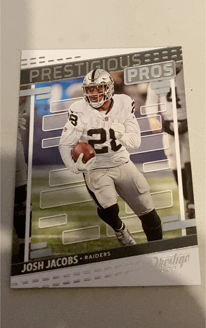 2023 Panini Prestige #PP-24 Josh Jacobs Prestigious Pros — front