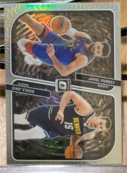 2023-24 Donruss Optic #3 Jamal Murray / Nikola Jokic Optical Illusions — front