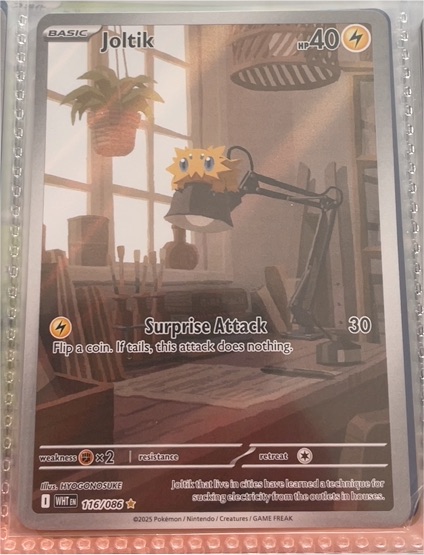 2025 Pokémon Scarlet & Violet #116 Joltik Illustration Rare White Flare — front