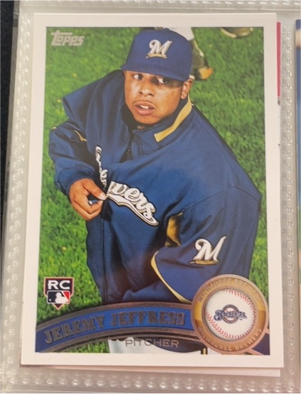 2011 Topps #143 Jeremy Jeffress Milwaukee Brewers — front