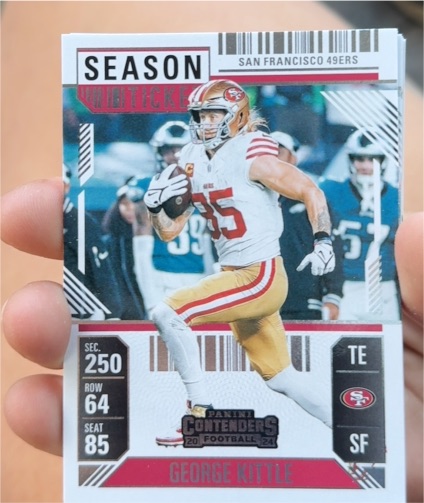 2024 Panini Contenders #85 George Kittle Season Ticket — front