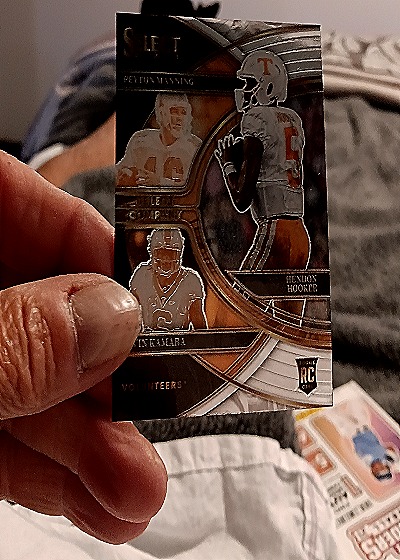 2023 Panini Select Draft Picks Select Company #SC-TE Hendon Hooker Peyton Manning Alvin Kamara — front