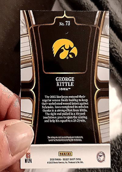 2023 Panini Select Draft Picks #73 George Kittle — back