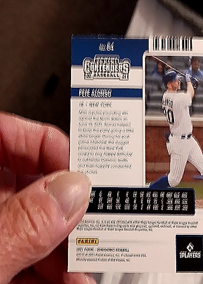 2021 Panini Contenders Baseball #64 Pete Alonso — back