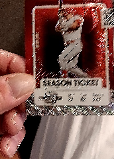 2021 Panini Contenders Optic #66 Mike Trout Season Ticket Red Wave Prizm — front