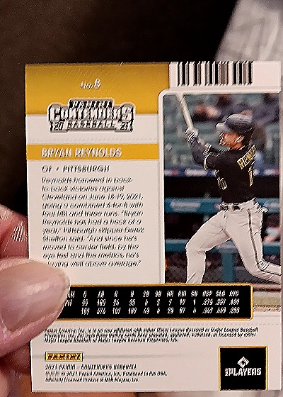 2021 Panini Contenders Season Ticket #ST-10 Bryan Reynolds — back