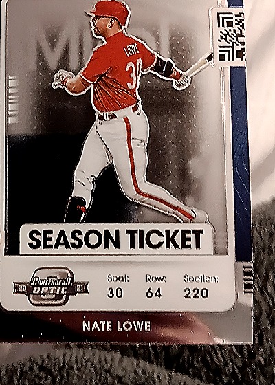 2021 Panini Contenders Optic Season Ticket Nate Lowe — front