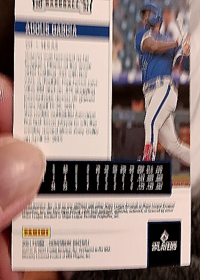 2021 Panini Contenders Season Ticket #205 Adolis Garcia — back