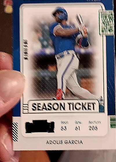 2021 Panini Contenders #205 Adolis Garcia Season Ticket — front