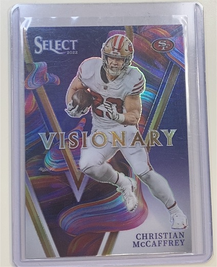 2022 Panini Select #VIS-6 Christian McCaffrey Visionary — front