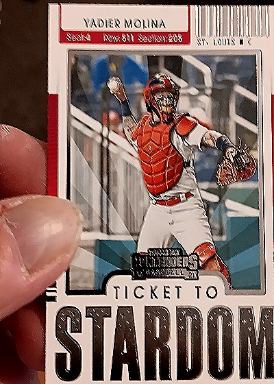 2021 Panini Contenders Ticket to Stardom #TTS-YM Yadier Molina — front