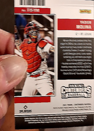 2021 Panini Contenders Ticket to Stardom #TTS-YM Yadier Molina — back