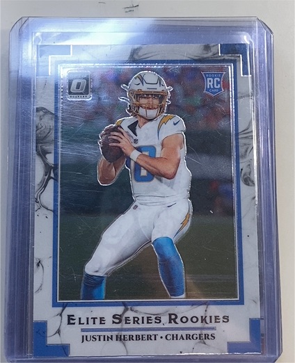 2020 Panini Donruss Optic Elite Series Rookies #ESR-JH Justin Herbert — front