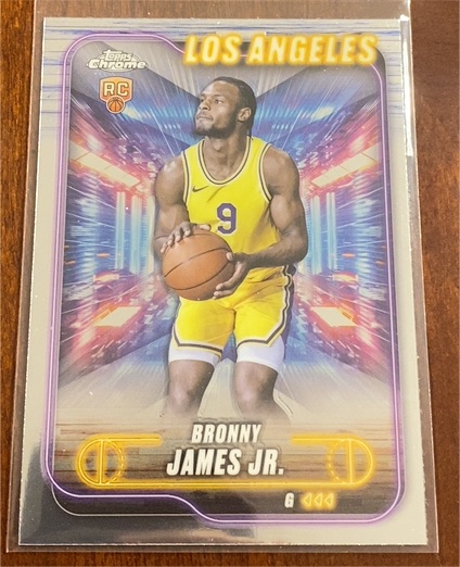 2024-25 Topps Chrome #149 Bronny James Jr. — front