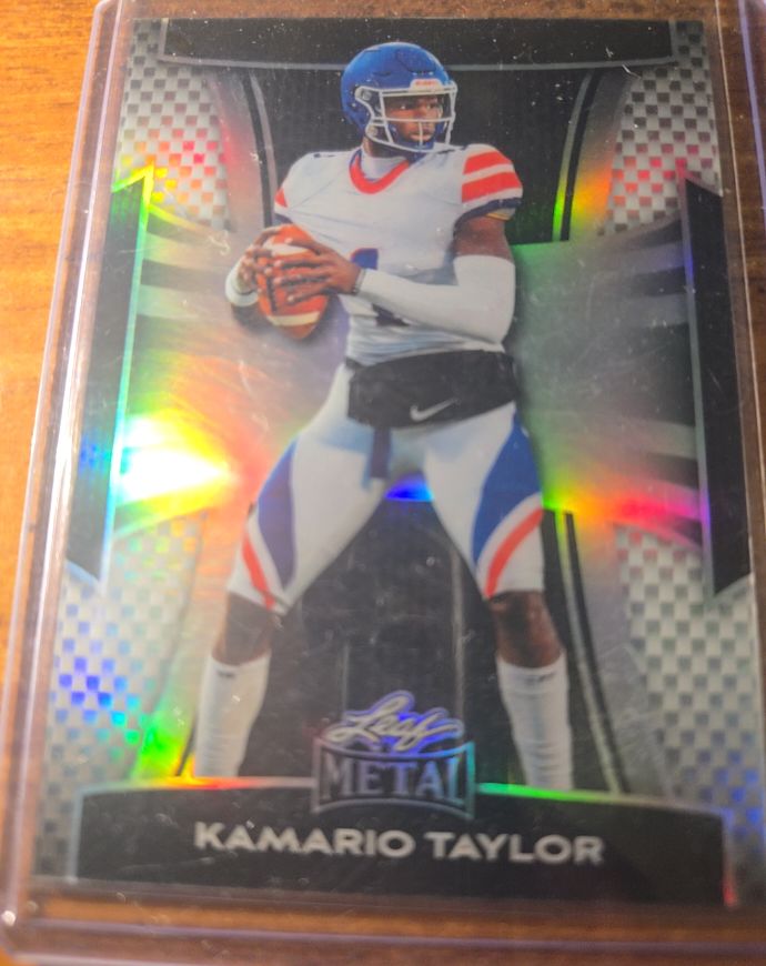 2025 Leaf Metal Silver # Kamario Taylor — front