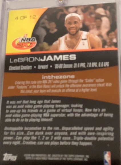2006-07 Topps 2K7 All-Stars #4 LeBron James — front