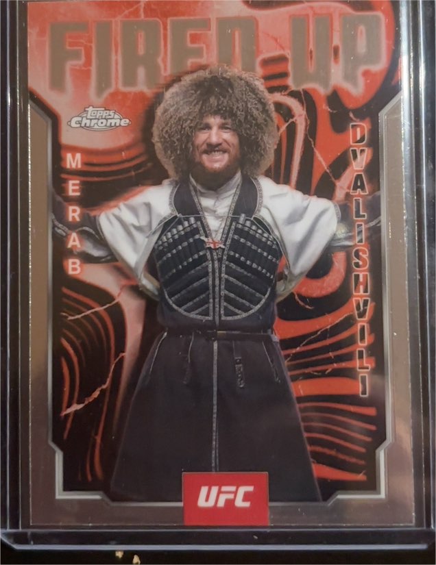 2025 Topps Chrome UFC #FUP-12 Merab Dvalishvili Fired Up — front