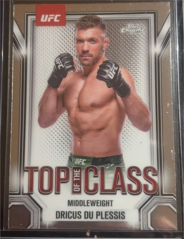 2025 Topps Chrome UFC #TTC-15 Dricus Du Plessis Top of the Class — front