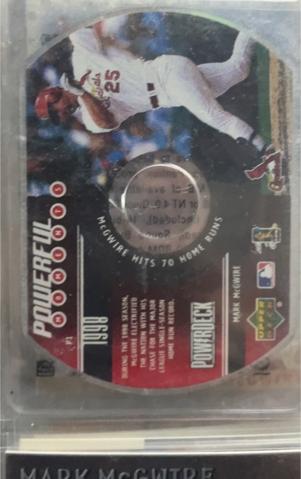 1999 Upper Deck PowerDeck Powerful Moments #P1 Mark McGwire — front