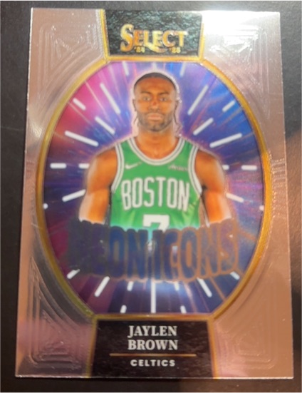 2024-25 Panini Select #12 Jaylen Brown Neon Icons — front