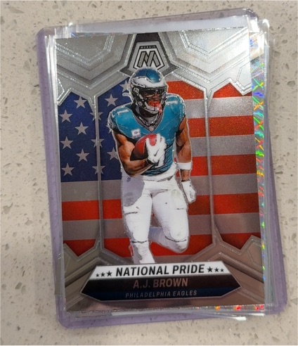 2024 Panini Mosaic #265 A.J. Brown National Pride Silver Prizm — front
