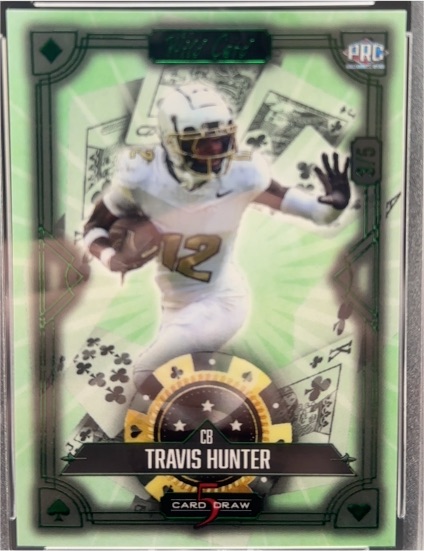 2024 Wild Card 5 Card Draw #S5CDCL-TH Travis Hunter — front