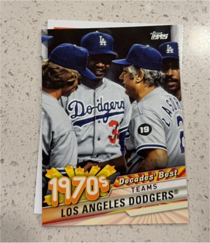 2020 Topps Update Decades' Best #DB-24 Los Angeles Dodgers — front