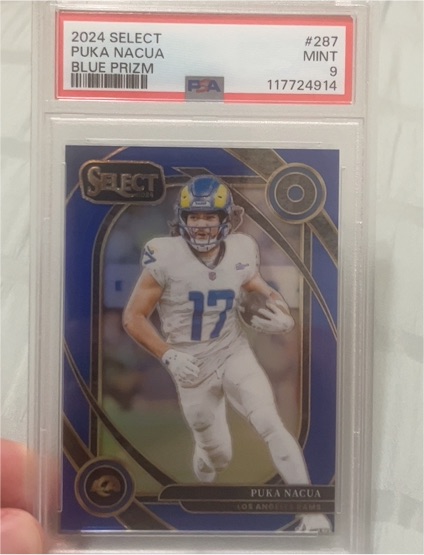 2024 Panini Select #287 Puka Nacua Blue Prizm — front