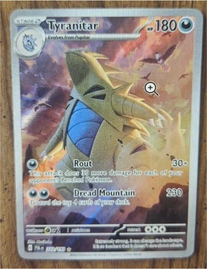 2023 Pokémon SV02: Paldea Evolved #222 Tyranitar — front