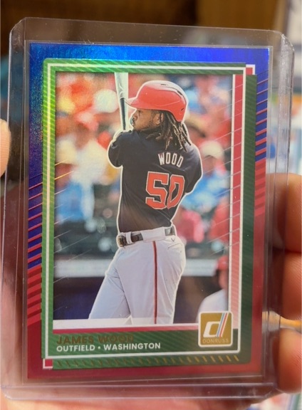 2025 Donruss #41 James Wood Red and Blue — front